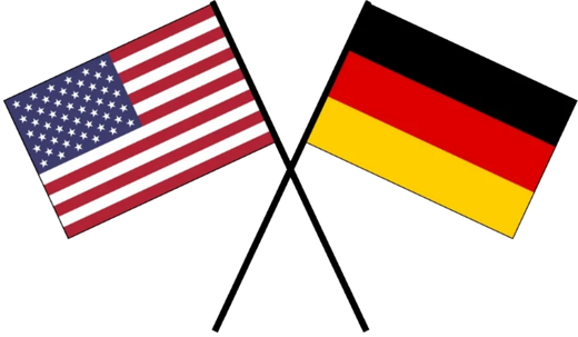 Deutsch-amerikanische Flaggen